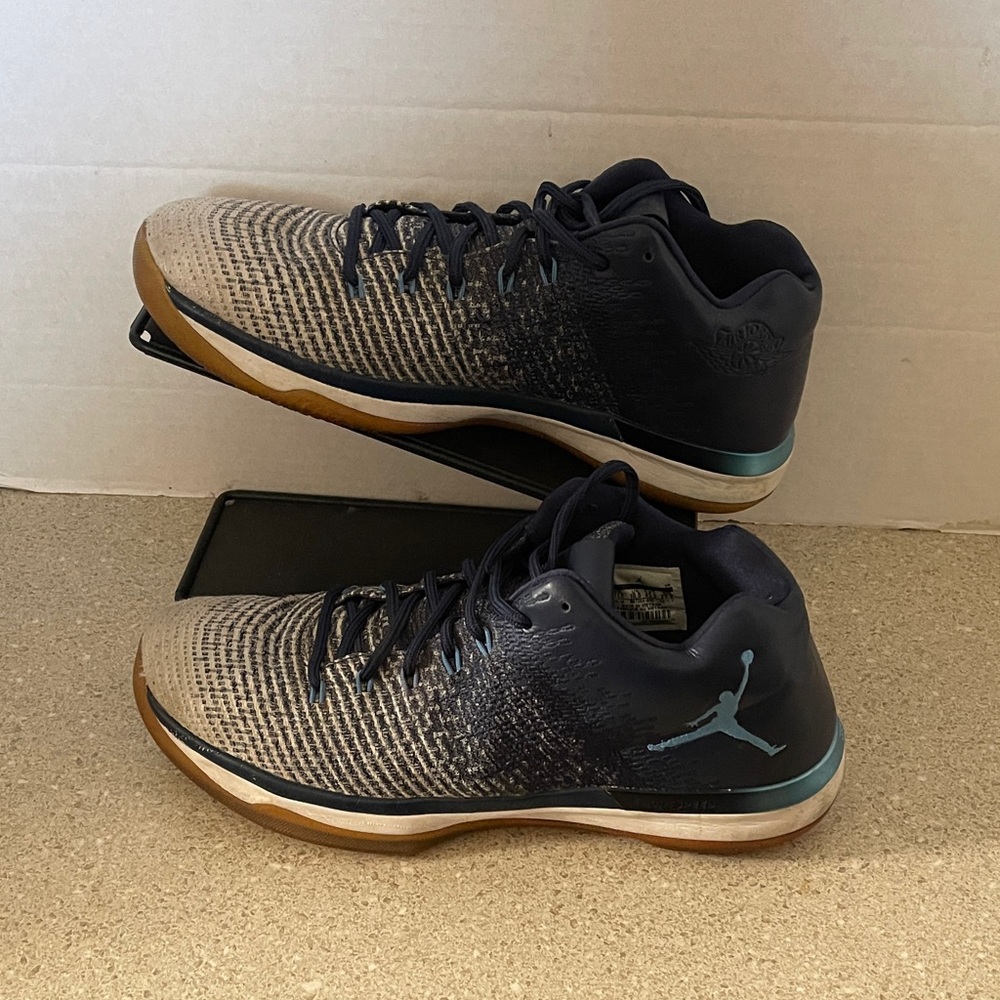 Jordan Navy and Beige Athletic Shoes